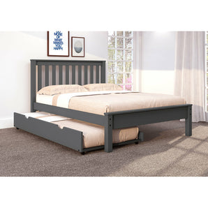 Full Contemporary Bed in Dark Grey