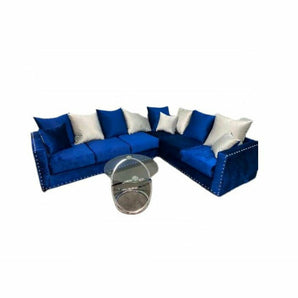 2 Piece Blue Sectional