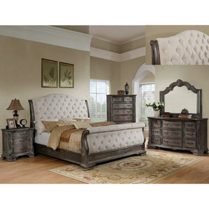 Sheffield Sleigh Bedroom Set  in Antique Grey