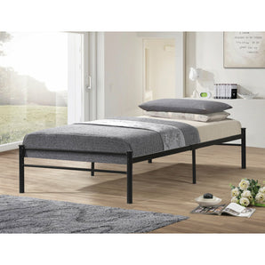 Elliott Platform Bed. The Elliott bed is a metal platform bed with no headboard. Finished in Black.