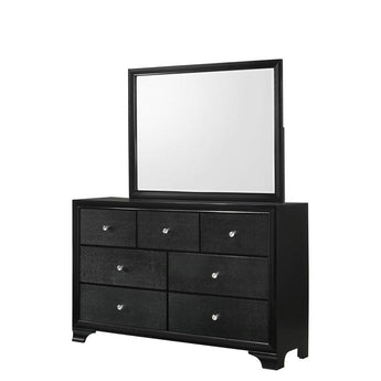 Micah Black 7 Drawer Dresser and Mirror Set
