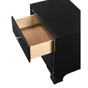 Micah Black 2-Drawer Nightstand
