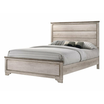 Patterson Panel Bed in Light Grey