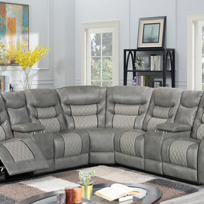 Starwood Dual Reclining Grey Sectional
