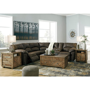 Brown Power Reclining Sectional