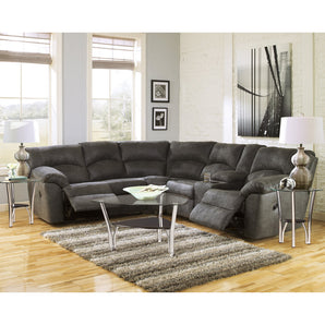 Grey Motion Reclining Sectional - Ashley. 