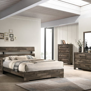 Atticus Rustic Brown King/Queen Bedroom Set