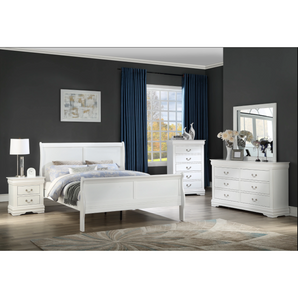 Louis Philip - White Bedroom Set