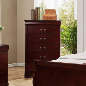 Louis Philip 5 Drawer Chest in Cherry