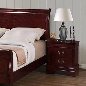 Louis Philip 2-Drawer Nightstand in Cherry