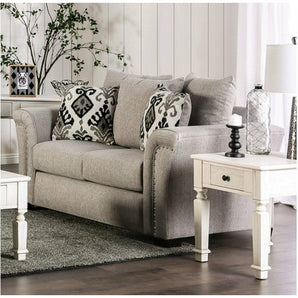 Light Taupe/Black Loveseat - Belsize