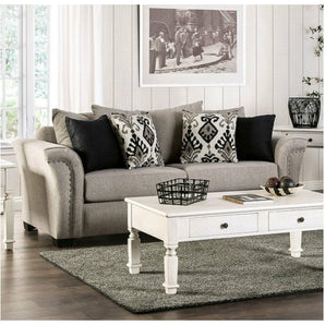 Light Taupe/Black Sofa - Belsize