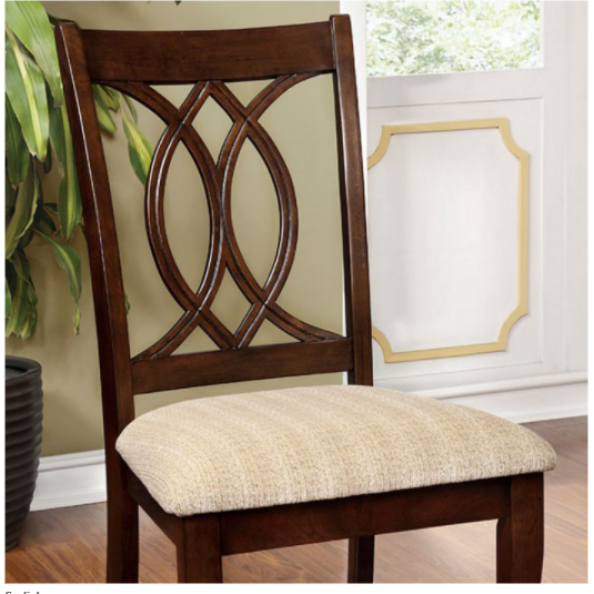 Carlisle Side Chair in Brown Cherry Furnishings4Less