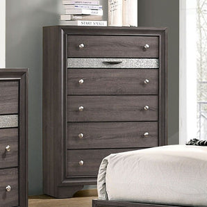 Chrissy Gray 5-Drawer Chest with hidden jewelry drawer.