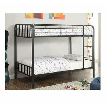 Metal Black Twin/Twin Bunk Bed - Clement