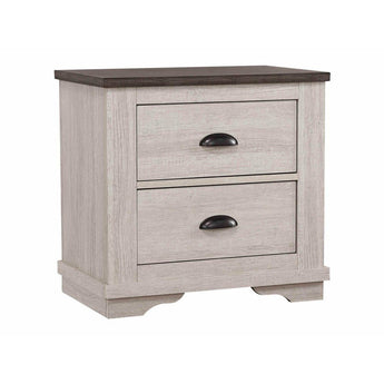 Coralee 2-Drawer Nightstand in Antique White