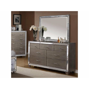 Cosette Gray Glam Dresser & Mirror Set