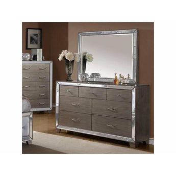 Cosette Gray Glam Dresser & Mirror Set