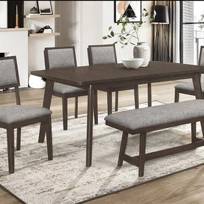 Ember 6PC Dark Brown Dining Table