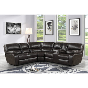 Brown Reclining Sectional - Florence