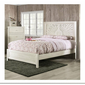 Contemporary Ivory Bed - Geneva