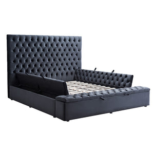 Grace Tufted Upholstered Storage Bed - Bed Only at Furnishings 4 Less Bentonville AR