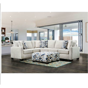 Heathfield Ivory Sectional. This sectional is upholstered in a beautiful chenille fabric with accent pillows included. 