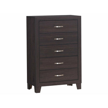 Hopkins 5 Drawer Chest in Brown Finish