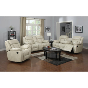 Hudson Beige Reclining Sofa Set