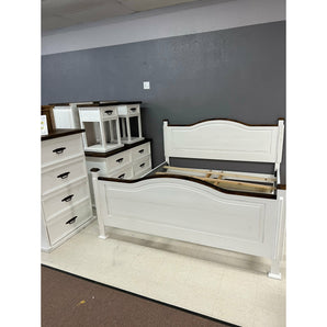 White Wood Rustic Bedroom Set - Denver