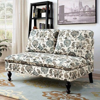Upholstered Floral Bench - Kenzie