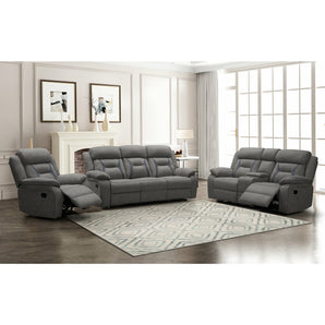 Liberty 3 Piece Reclining Set in Grey