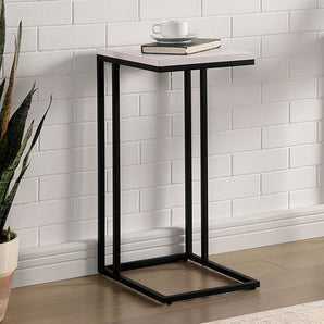 Antique White/Black Side Table - Liestal