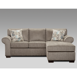 Marcey Nickel Sofa with Chaise