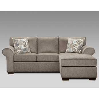 Marcey Nickel Sofa with Chaise
