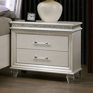 Maddie Nightstand in Pearl White