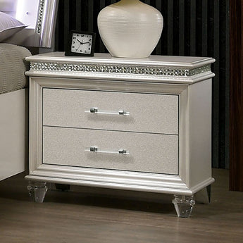 Maddie Nightstand in Pearl White