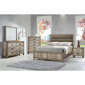 Matteo 5-Piece Bedroom Set in Natural Wood Finish
