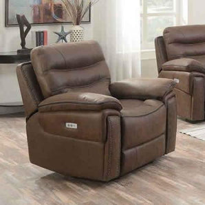 Morgan Chocolate Power Rocker Recliner