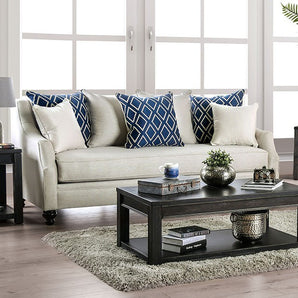 Nefyn Single Cushion Sofa in Ivory