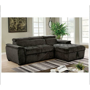Patty Dark Gray Multifunctional Sectional. A functional piece to upgrade your home, designed with unparalleled comfort. This multifunctional sectional converts into bed.