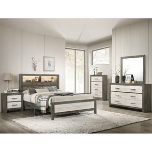 White/Brownish Grey Bedroom Set - Rhett