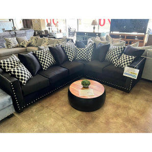 Dallas 2 Piece Black Sectional