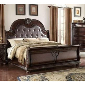 Stanley Cherry Upholstered King Bed