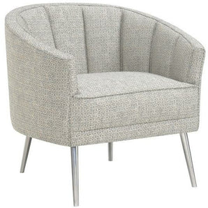 Tristen Accent Chair in Blue-Silver Leg