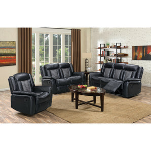 Tucson Black/Grey Reclining Sofa Set