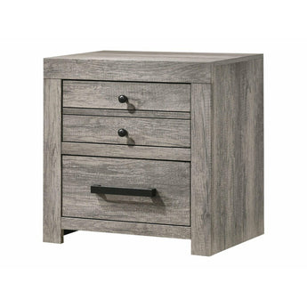 Tundra Nightstand in Light Grey Finish