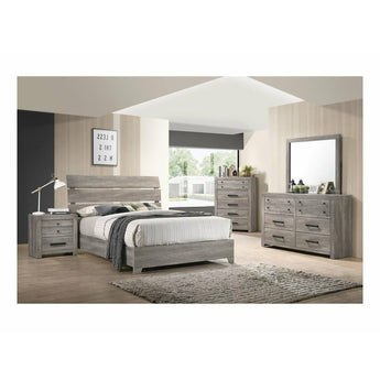 Tundra 5-Piece Bedroom Set in Light Grey