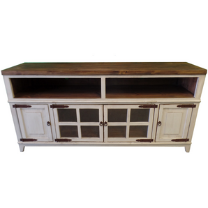 Hacienda Rustic 60" TV Stand in White