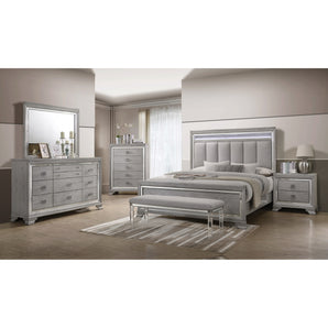 Vail 5 Piece Bedroom Set Light Grey